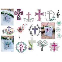 Stickserie ITH -  Rosenkranztasche Vol. 3